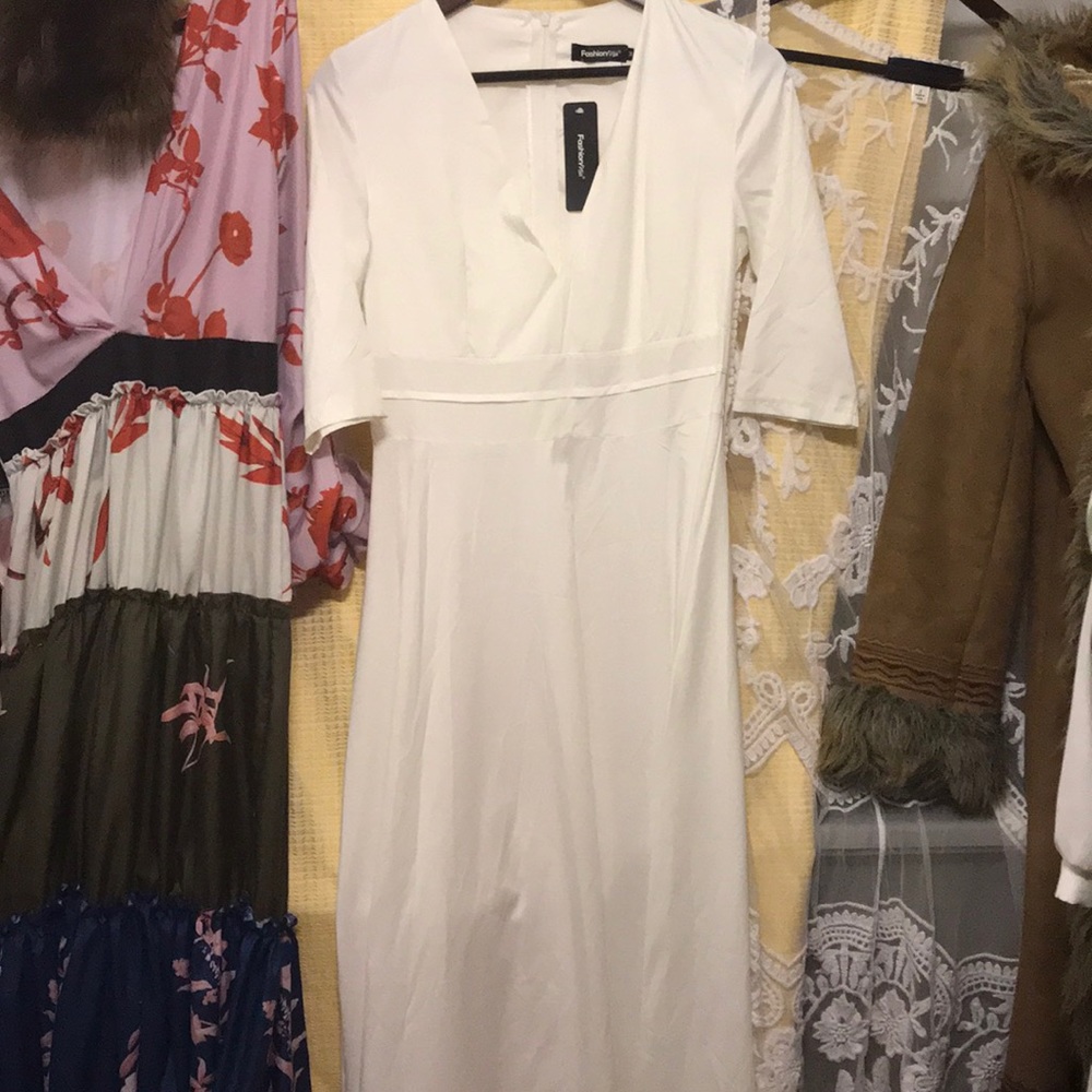 FashionMia White Maxi